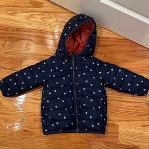 Carter's Navy Jacket with Heart Design 18m